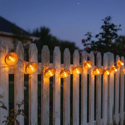 LUMISKY Cadena de luces solares cottage 10 led de 8 m LUMISKY Cadena de luces solares cottage 10 led de 8 m