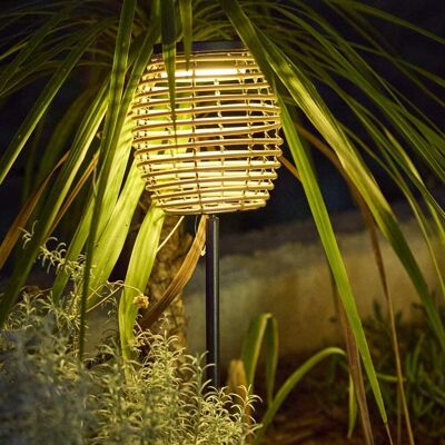 LUMISKY Juego de 2 luces solares con estaca beige h72cm LUMISKY Juego de 2 luces solares con estaca beige h72cm
