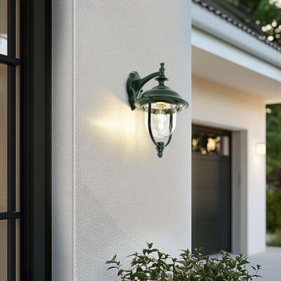 Lindby Lámpara de pared exterior de aluminio verde Lindby Lámpara de pared exterior de aluminio verde
