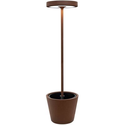 Lámpara de pie solar zafferano, corten, 11,7w, h.156cm Lámpara de pie solar zafferano, corten, 11,7w, h.156cm