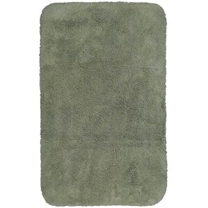 Wecon Home Basics Alfombra de baño suave de algodón verde caqui 70x120