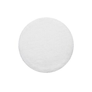 Wecon Home Basics Alfombra de baño suave redonda algodón blanco 90 rd.