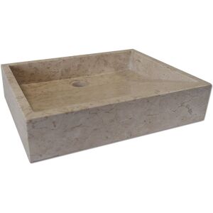 Ocean Line Lavabo independiente de mármol crema Ocean Line Lavabo independiente de mármol crema