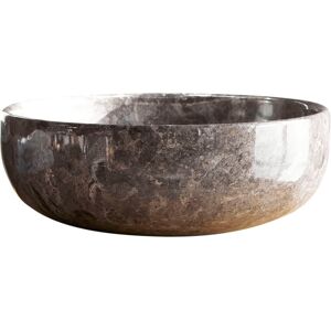 Tikamoon Lavabo redondo de mármol gris claro Tikamoon Lavabo redondo de mármol gris claro