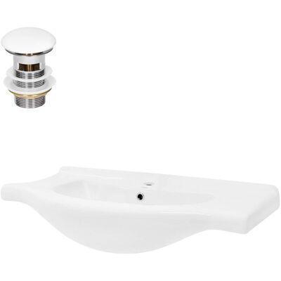 Lavabo oval de cerámica blanca ML-DESIGN - 860x215x515mm Lavabo oval de cerámica blanca ML-DESIGN - 860x215x515mm