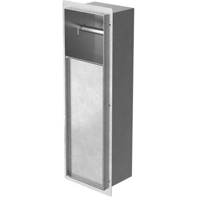 ECD Germany Soporte para escobilla de wc empotrado de acero plateado 60x20x14 cm ECD Germany Soporte para escobilla de wc empotrado de acero plateado 60x20x14 cm