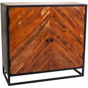 Wanderlust deco Consola de madera y metal 2 puertas