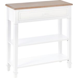 Homcom Mesa de consola 75,6 x 27,5 x 80,5 cm color blanco