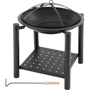 ML-Design Fire Bowl negro, Ø 55 cm, de acero