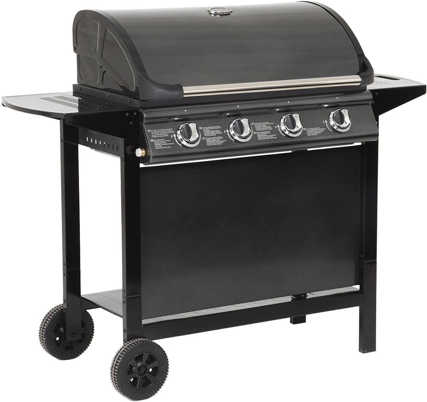 Happy Garden Barbacoa de gas 4 quemadores 14kw en metal negro