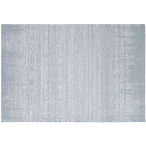 Maisons du Monde Alfombra de tejido jacquard color azul verdoso con motivos decorativos 140 x 200, OEKO-TEX®