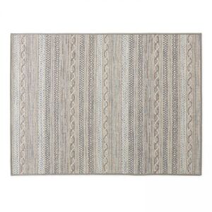 Oviala Tapete rectangular de polipropileno de 120x160 cm en color gris