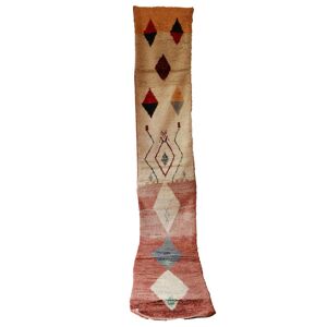 AFK Alfombra de pasillo bereber marroquí de pura lana 82 x 489 cm