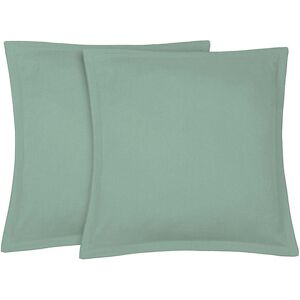 Febronie Fundas de almohada (x2) lino lavado 65x65 verde pistacho