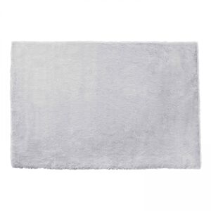 Oviala Tapiz rectangular de imitación de piel gris claro 120 x 160 cm
