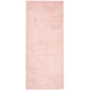 Tapiso Alfombra de pasillo dormitorio bebé rosa shaggy 70 x 400 cm