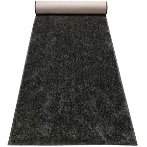 Esprit Alfombra de pelo largo gris oscuro suave 80x300