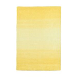 THEKO Alfombra degradada de color en lana amarilla - 60x90 cm