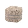 Adda Home Puff beige de tela 40x40x40cm