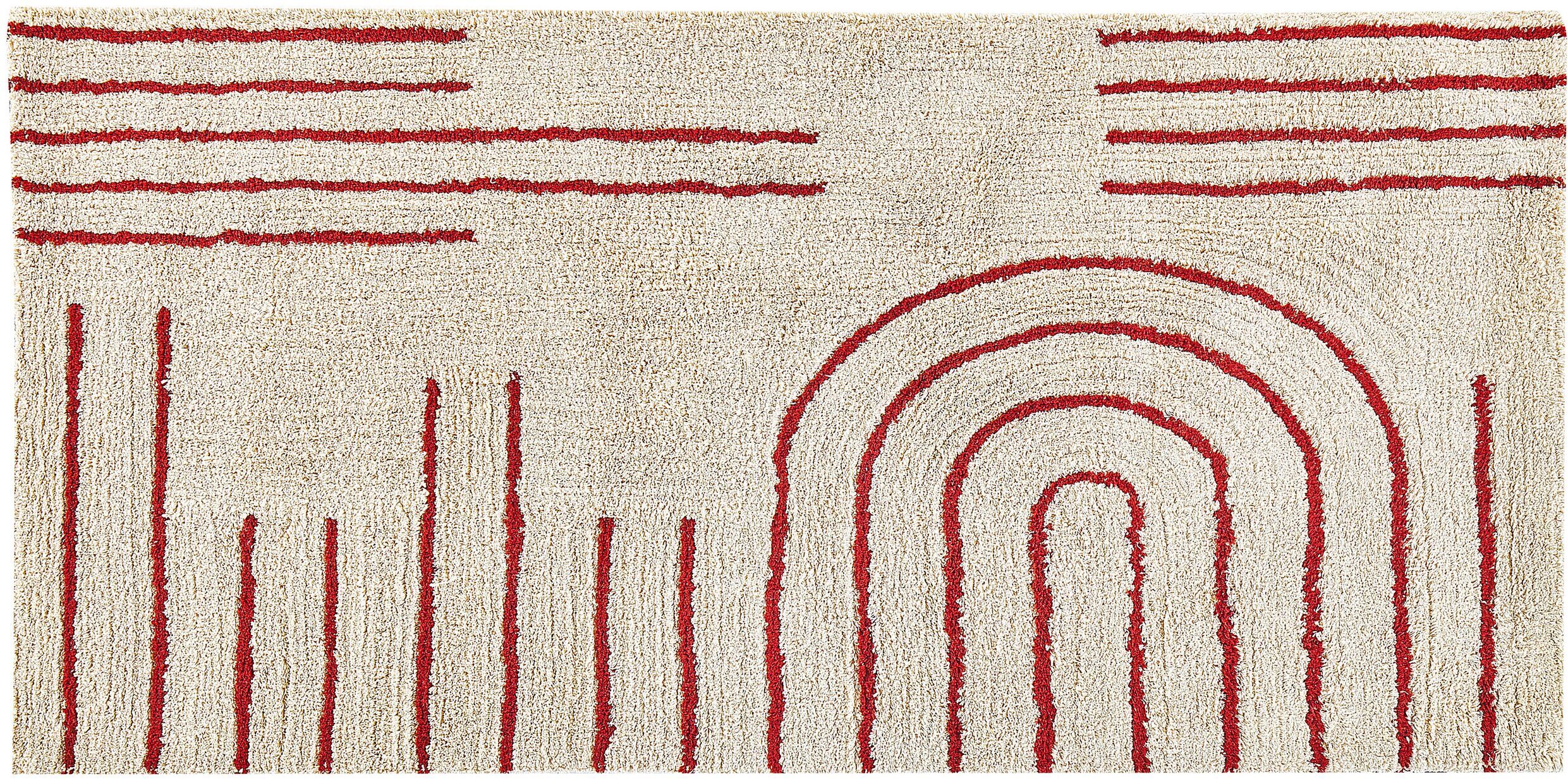 Beliani Alfombra en tejido beige 150x80cm