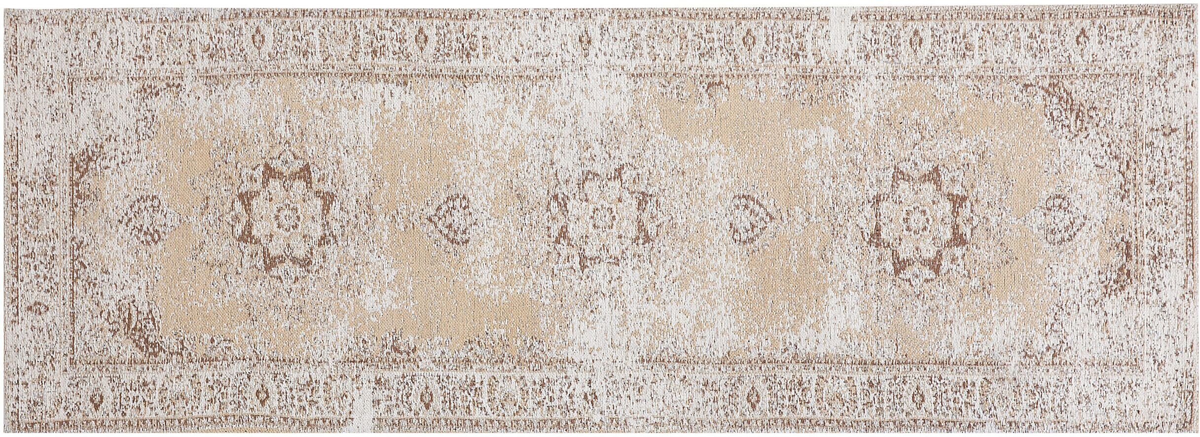 Beliani Alfombra en tejido beige 180x60cm