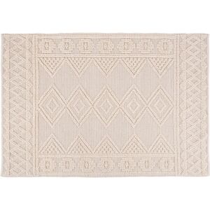 Maisons du Monde Alfombra estilo bereber de lana y algodón con relieves 160x230 cm Maisons du Monde Alfombra estilo bereber de lana y algodón con relieves 160x230 cm