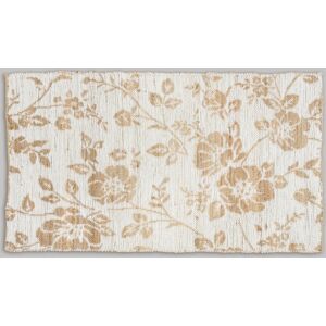 Maisons du Monde Alfombra reversible de yute y lana con estampado floral jacquard, 90x150 cm Maisons du Monde Alfombra reversible de yute y lana con estampado floral jacquard, 90x150 cm