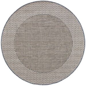 Benuta Alfombra de exterior & interior redonda beige/azul ø 130 redondo Benuta Alfombra de exterior & interior redonda beige/azul ø 130 redondo