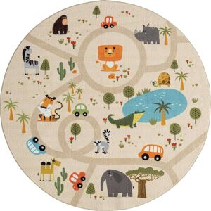 The carpet Alfombra infantil animal, beige, 200 cm, redondo The carpet Alfombra infantil animal, beige, 200 cm, redondo