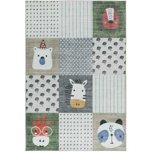 Atticgo Alfombra infantil lavable animales multicolor 120x170 cm Atticgo Alfombra infantil lavable animales multicolor 120x170 cm