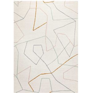 Wecon Home Alfombra hecha a mano de lana virgen y viscosa, diseño blanco 140x200 Wecon Home Alfombra hecha a mano de lana virgen y viscosa, diseño blanco 140x200