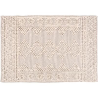 Maisons du Monde Alfombra estilo bereber de lana y algodón con relieves 160x230 cm Maisons du Monde Alfombra estilo bereber de lana y algodón con relieves 160x230 cm