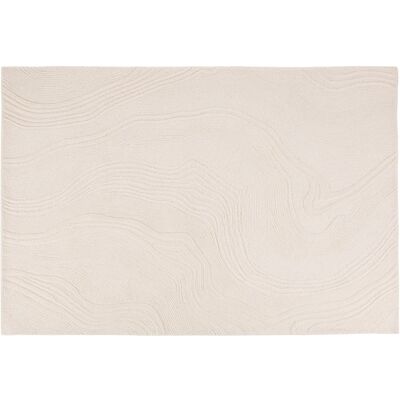 Maisons du Monde Alfombra tufted de lana cruda con relieve 160x230 cm Maisons du Monde Alfombra tufted de lana cruda con relieve 160x230 cm
