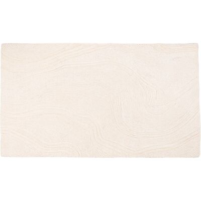 Maisons du Monde Alfombra tufted de lana cruda con relieve 90x150 cm Maisons du Monde Alfombra tufted de lana cruda con relieve 90x150 cm