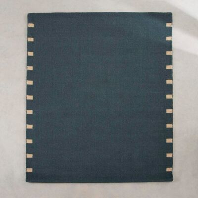 Maisons du Monde Alfombra de lana y yute trenzado beige y verde, 160x230 cm Maisons du Monde Alfombra de lana y yute trenzado beige y verde, 160x230 cm