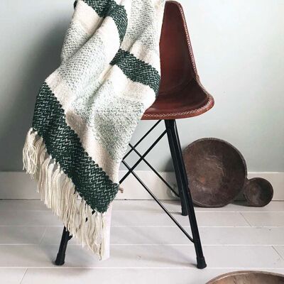Malagoon Manta verde granulado acrílico y lana 125x150 Malagoon Manta verde granulado acrílico y lana 125x150
