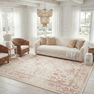 Safavieh Adirondack - Marfil & Rosa - 155 × 229 cm - Alfombra de polipropileno Safavieh Adirondack - Marfil & Rosa - 155 × 229 cm - Alfombra de polipropileno