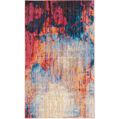 Colección Bristol de Safavieh - Alfombra, Azul y Oxidado, 122 X 183 cm, Pelo Corto Colección Bristol de Safavieh - Alfombra, Azul y Oxidado, 122 X 183 cm, Pelo Corto