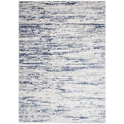 Tapiso Alfombra de salón crema azul vintage moteada suave 80 x 150 cm Tapiso Alfombra de salón crema azul vintage moteada suave 80 x 150 cm