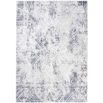 Tapiso Alfombra de salón azul crema gris vintage 80 x 150 cm Tapiso Alfombra de salón azul crema gris vintage 80 x 150 cm