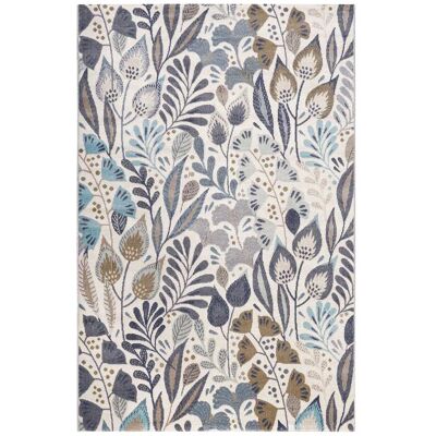 Esprit Alfombra de polipropileno, motivos florales azul 160x225, OEKO-TEX® Esprit Alfombra de polipropileno, motivos florales azul 160x225, OEKO-TEX®