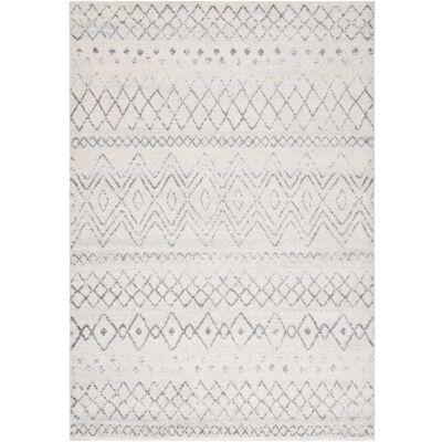 Safavieh Alfombra bohemio de polipropileno blanco/gris, 122 x 183 cm Safavieh Alfombra bohemio de polipropileno blanco/gris, 122 x 183 cm
