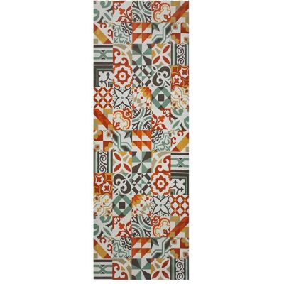 Atticgo Alfombra de cocina lavable hidráulica multicolor 52x200 cm Atticgo Alfombra de cocina lavable hidráulica multicolor 52x200 cm