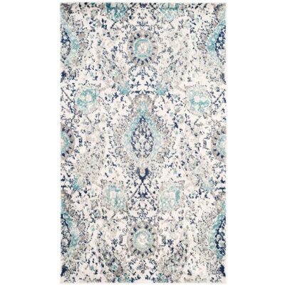 Safavieh Alfombra moderno chic de polipropileno beige/gris, 122 x 183 cm Safavieh Alfombra moderno chic de polipropileno beige/gris, 122 x 183 cm