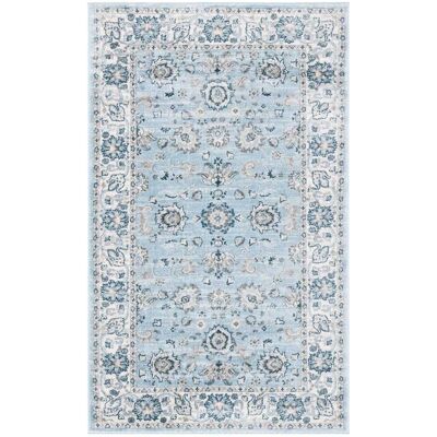 Safavieh Alfombra transicional de polipropileno azul/beige, 122 x 183 cm Safavieh Alfombra transicional de polipropileno azul/beige, 122 x 183 cm