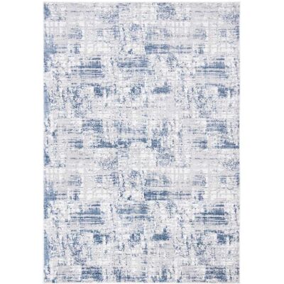 Safavieh Alfombra contemporáneo de polipropileno azul/gris, 183 x 274 cm Safavieh Alfombra contemporáneo de polipropileno azul/gris, 183 x 274 cm