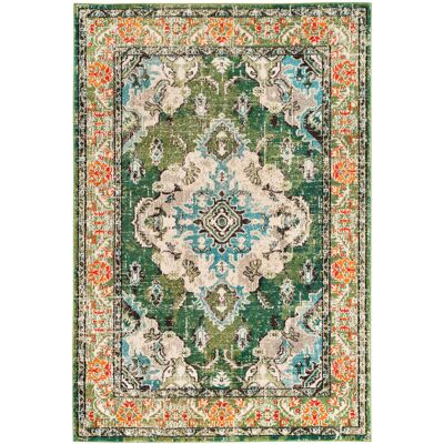 Alfombra Safavieh Monaco Collection - Verde oscuro y azul claro, 155x231cm Alfombra Safavieh Monaco Collection - Verde oscuro y azul claro, 155x231cm
