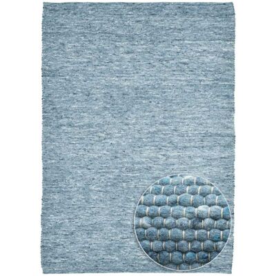Alfombra de lana azul THEKO - Tejido a mano natural Alfombra de lana azul THEKO - Tejido a mano natural