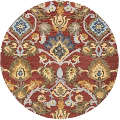 Safavieh - 120x120 cm - Lana - Rojo/Multicolor - Alfombra Safavieh - 120x120 cm - Lana - Rojo/Multicolor - Alfombra