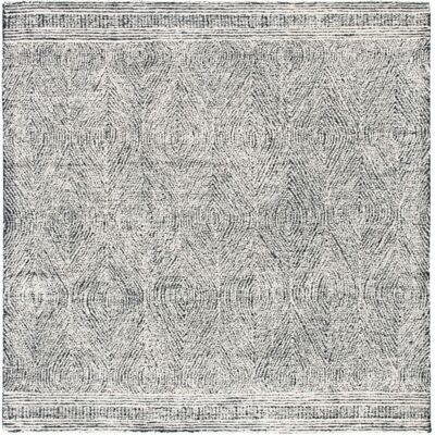 Safavieh Alfombra de lana Ivory/Charcoal 120x120 - Alfombra Safavieh Alfombra de lana Ivory/Charcoal 120x120 - Alfombra